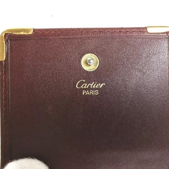 Cartier mast line Coin Purse wallet Bordeaux - Picture 10 of 12